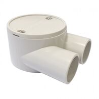 JUNCTION BOX PVC 25mm, 2 WAY TANGENTIAL U SHALLOW GREY (10)