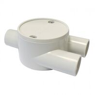 JUNCTION BOX PVC 20mm, 3 WAY TANGENTIAL Y SHALLOW GREY (10)