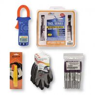 CLAMP METER WITH TEST TAGS STRIPPER, GLOVES, MARKERS