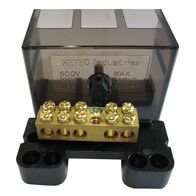 COVERED NEUTRAL LINK - 5 x 16mm2 TUNNELS 100A, BLACK