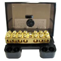 COVERED NEUTRAL LINK - 7 x 16mm2 TUNNELS 100A, BLACK