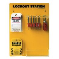LOCKOUT STATION KIT, WALLMOUNT BASIC SIZE FOR 5 LOCKS