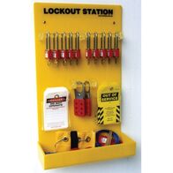 LOCKOUT STATION KIT, WALLMOUNT MEDIUM SIZE FOR 10 LOCKS