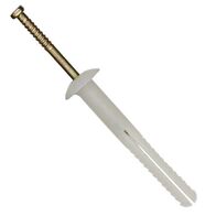 ANCHOR, NAIL-IN MUSH HEAD NYLON YEL ZINC 6.5 x 25mm [20]