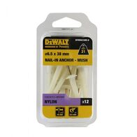 ANCHOR, NAIL-IN MUSH HEAD NYLON YEL ZINC 6.5 x 38mm [12]