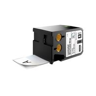 LABEL WRAP, LAMINATED, VINYL BLACK ON WHITE 25 x 102mm [70]