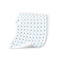 SHEET LABELS, WRAP, LAMINATED POLY, WHITE, 24 x 23mm [2592]