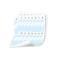 SHEET LABELS, WRAP, LAMINATED POLY, WHITE, 24 x 103mm [1008]