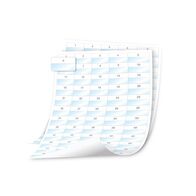 SHEET LABELS, WRAP, LAMINATED POLY, WHITE, 41 x 23mm [2040]
