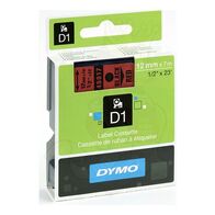 D1 STANDARD TAPE BLACK ON RED, 12mm x 7m