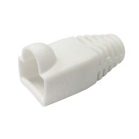 STRAIN RELIEF BOOT, RJ45 WHITE, [20] PACK