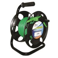 EARTH WIRE REEL W/50m FLEXIBLE CABLE, 1 ALLIGATOR CLIP H/DTY