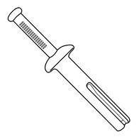 METAL PIN ANCHOR, 5 x 25mm MAX FIXTURE THICK 3mm [100]