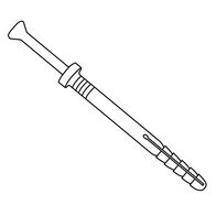 NYLON ANCHOR, 6 x 40mm INSTALLATION HOLE 6mm [200]