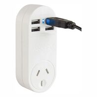 PLUG-IN ADAPTOR WITH USB OUTLETS