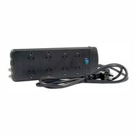 POWERBOARD BLACK 8 WAY SURGE PROTECTED