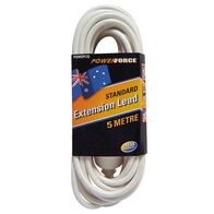 EXTENSION LEAD, 5m 10A STANDARD DUTY, WHITE
