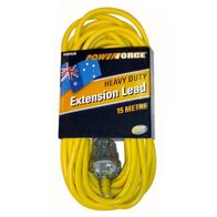 EXTENSION LEAD, 15m 10A HEAVY DUTY PVC, YELLOW