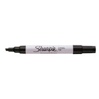 SHARPIE ALUMINIUM MARKER BLACK CHISEL TIP, (12) PACK