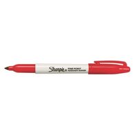 SHARPIE FINE POINT MARKER 1mm TIP, RED (12)