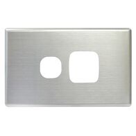 POWER POINT COVER PLATE SINGLE STAINLESS STEEL