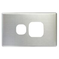 POWERPOINT COVER PLATE, SINGLE BRUSHED SSTEEL, SUITS S SERIES