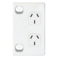 POWER POINT, DOUBLE, 10A A SERIES, VERTICAL