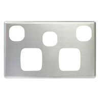 POWERPOINT COVERPLATE DOUBLE W/XTRA SW,S/STEEL