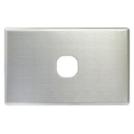 SWITCH COVER PLATE, 1 GANG BRUSHED SSTEEL, SUITS S SERIES