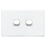 SWITCH PLATE ONLY, NO MECHS 2 GANG W/COVER, S SERIES