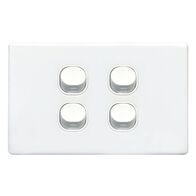 SWITCH PLATE ONLY, NO MECHS 4 GANG W/COVER, S SERIES