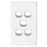 SWITCH, 16A, TWO WAY, 5 GANG VERTICAL