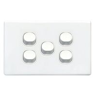 SWITCH PLATE ONLY, NO MECHS 5 GANG W/COVER, S SERIES