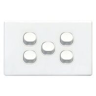 SWITCH, SLIM,HORIZONTAL,5 GANG 16A, TWO WAY