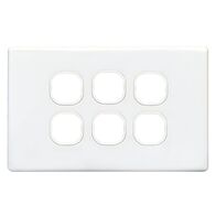 SWITCH PLATE ONLY, NO MECHS 6 GANG WITH COVER