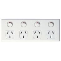 POWER POINT, FOUR GANG, 10A