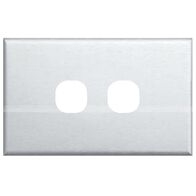 SWITCH COVER PLATE 2 GANG STAINLESS STEEL