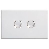 SWITCH, SLIM,HORIZONTAL,2 GANG 16A, TWO WAY
