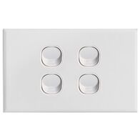 SWITCH, SLIM,HORIZONTAL,4 GANG 16A, TWO WAY