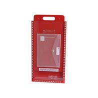 GROUP LOCK BOX, RED ALUMINIUM SLIMLINE 83 LOCK POSITIONS
