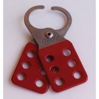 S/STEEL LOCKOUT HASP, 30mm JWS RED POLY COAT, [25] HANG PACKS