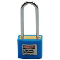 COLOUR CODED PADLOCK, BRASS 50mm SHACKLE, BLUE, HANG PK
