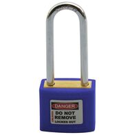 COLOUR CODED PADLOCK, BRASS 50mm SHACKLE, PURPLE, HANG PK