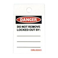 SAFETY TAG, PVC 80 x 50mm DANGER DO NOT REMOVE, [5] PK