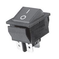 ROCKER ILLUM ON-OFF DPST 15A RED 'S6'