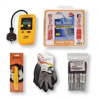 RCD TESTER WITH TEST TAGS GLOVES, MARKERS