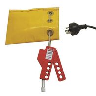PLUG & HOSE LOCKOUT BAG, VINYL 130 x 150mm, HANG PACK