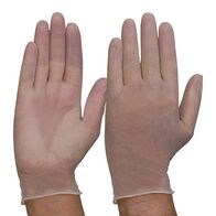 GLOVES, DISPOSABLE CLEAR VINYL POWDER FREE GLOVES - MED [100]
