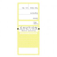 TEST TAGS, S/LAMINATING RECT YELLOW (SEP~NOV) [100]