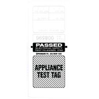 TEST TAGS, S/LAMINATING RECT BLACK (YEARLY) [100]